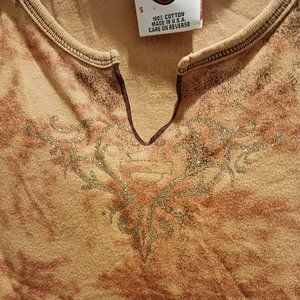 Harley-Davidson Women's Tank Top Tan w/ Gold Sparkles, Small - Stone Mountain GA